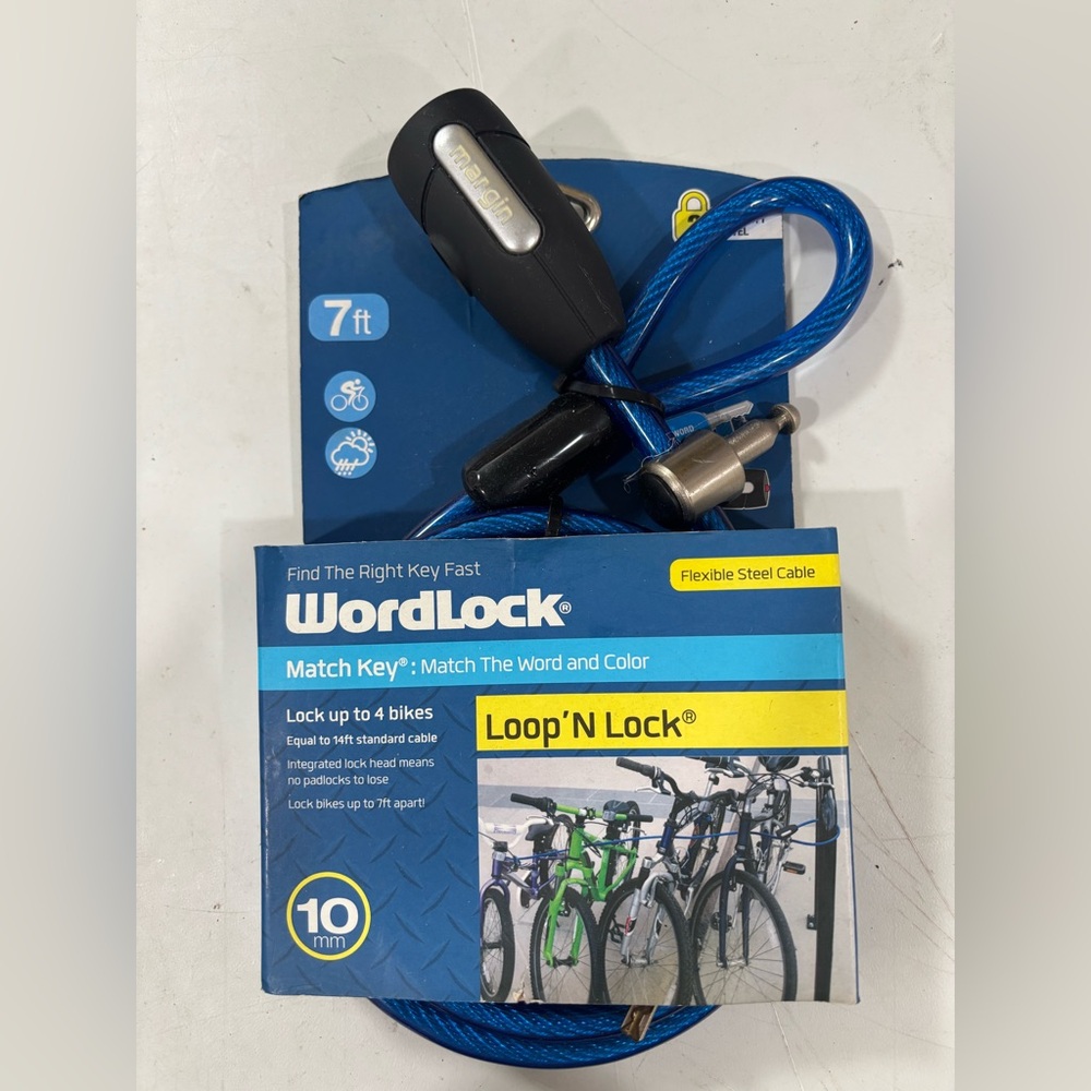 Blue Flexible Steel Cable Lock